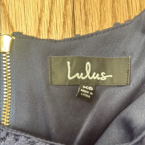 Lulus Dress Lace Navy Blue - Picture 2 of 5
